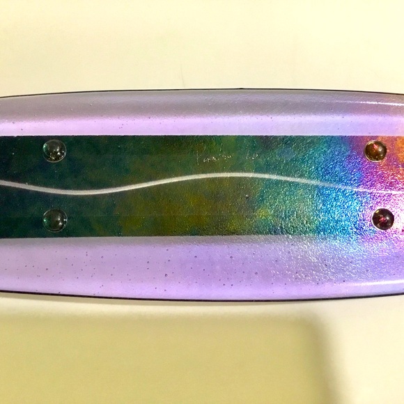 Handmade Chris Paulson art glass tray - Picture 9 of 12